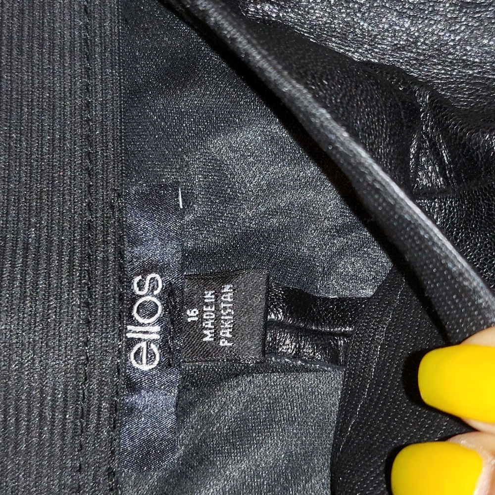 Ellos Genuine Leather Pants size 16 - Picture 3 of 5